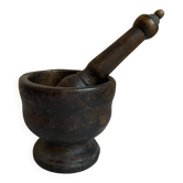 Wooden mortar and pestle
