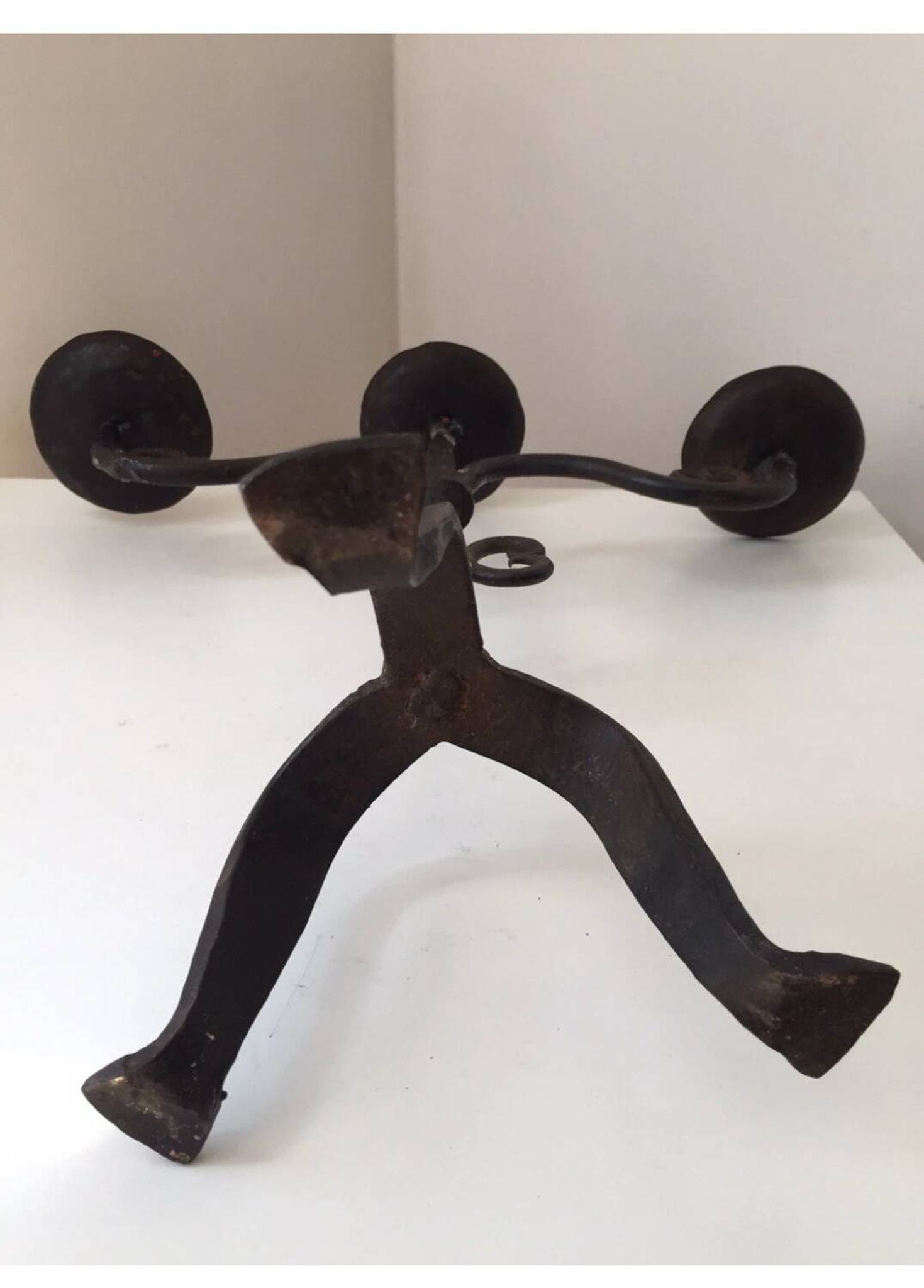 Chandelier 3 bras en fer forgé