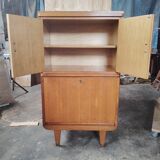 Vintage storage unit with compass legs