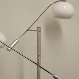 Lampadaire seventies en aluminium et chrome