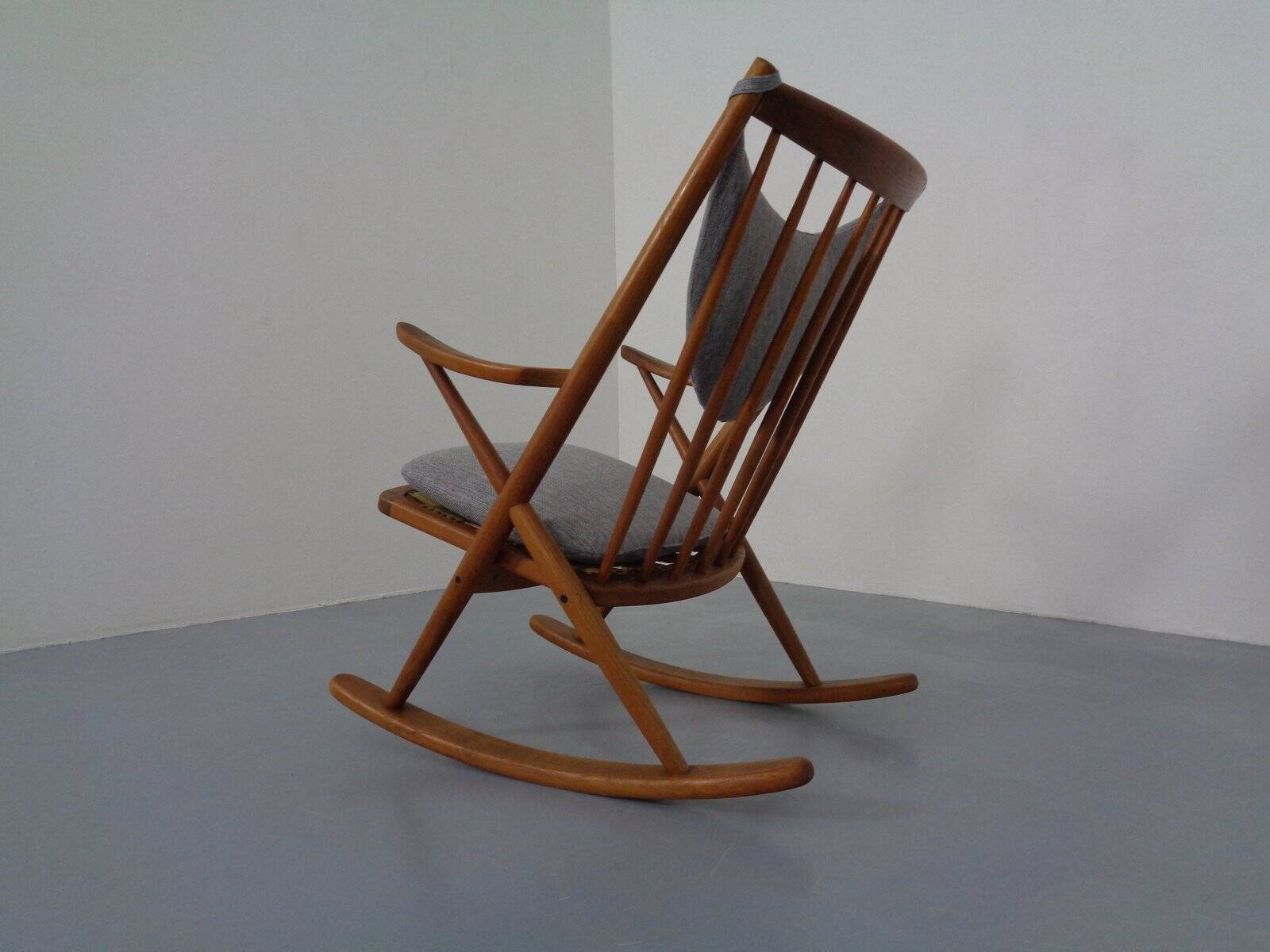 Teak Rocking Chair by Frank Reenskaug for Bramin, Denmark, 1960s