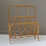 Rattan magazine rack
