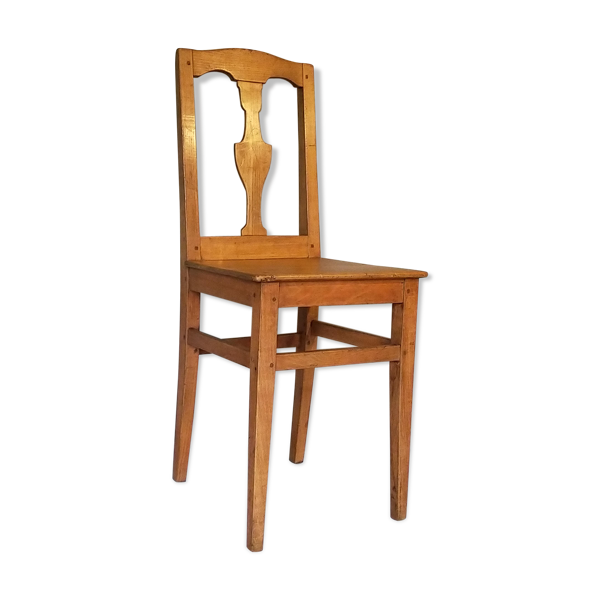 Chaise lorraine art populaire fin XIXème à dossier balustre