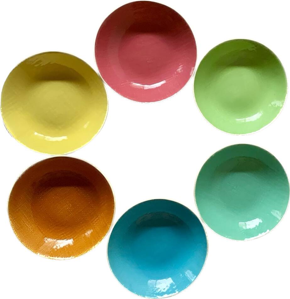 Set of 6 Salins soup plates - Deauville series - 1960