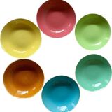 Set of 6 Salins soup plates - Deauville series - 1960