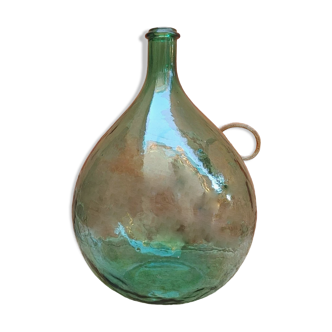 Demijohn old bubbled glass - 15 liters - height 42 cm ( c)