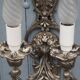 Italian Hollywood Regency Crystal Wall Lights – Silvered Metal Double Arm Light