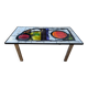 Belarti coffee table in volcanic lava ceramic with chrome legs, Belgium 1960.