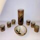 Varnished stamped La Colombe alcohol service from the 1950s/60s.