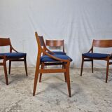Vestervig Eriksen, vintage 1960s Danish dining chairs