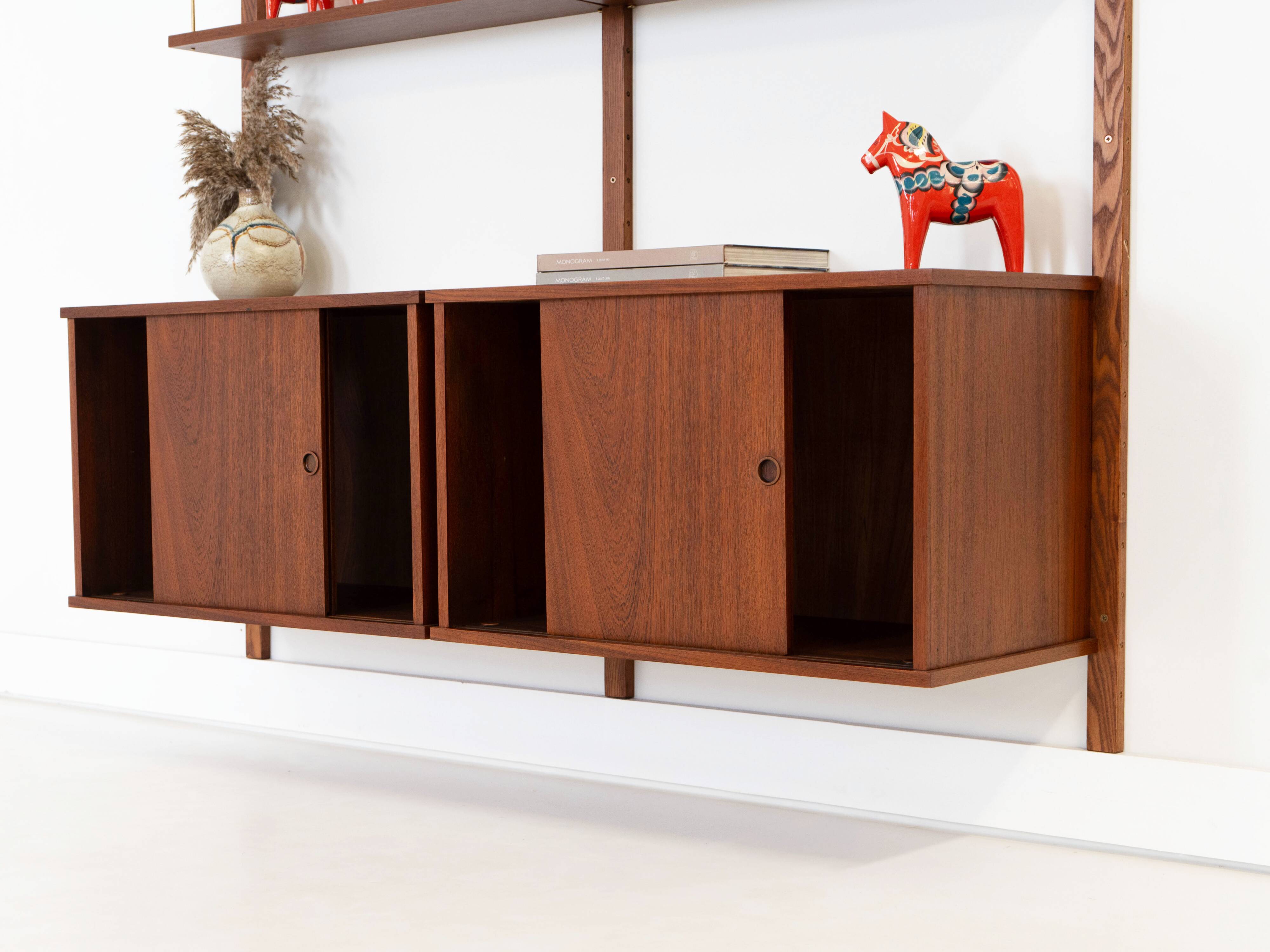 Teak modular shelving unit, Danish design, 1960s, made in Denmark