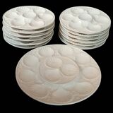 Service 12 plates. + Oyster barbotine shellfish dish