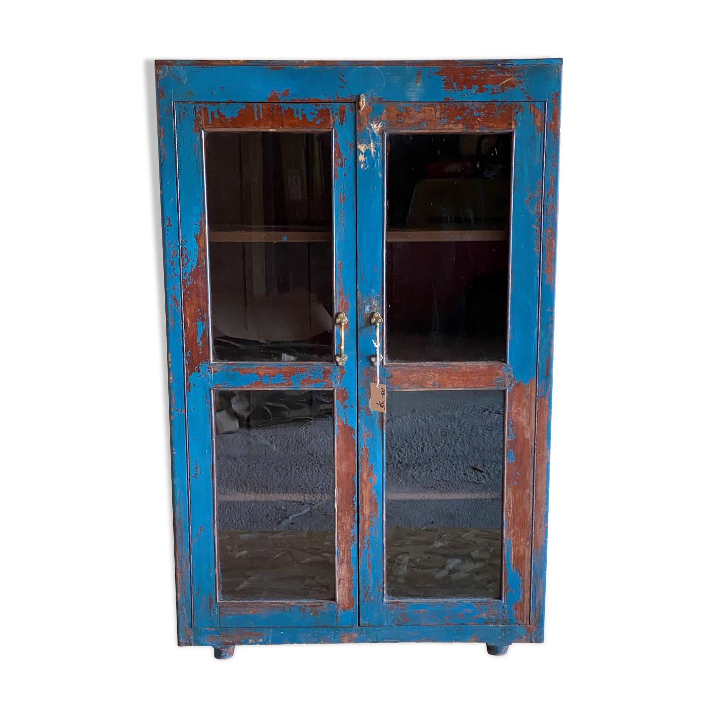 Glass cabinet in old teak