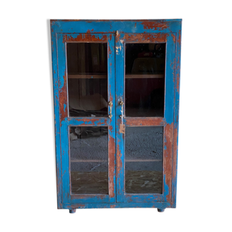 Armoire vitrée en teck ancien