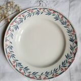 Old flat plates mismatched in earthenware