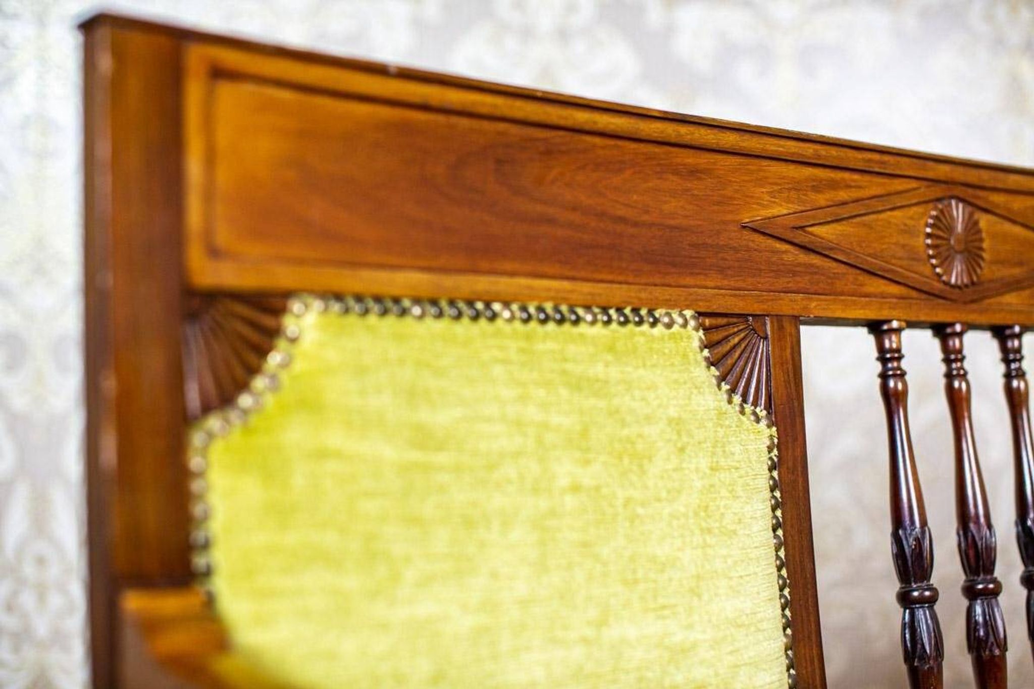 Neat Sofa with Green Velour, 1950s