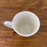 Aubusson earthenware cup and saucer from Sarreguemines FRANCE