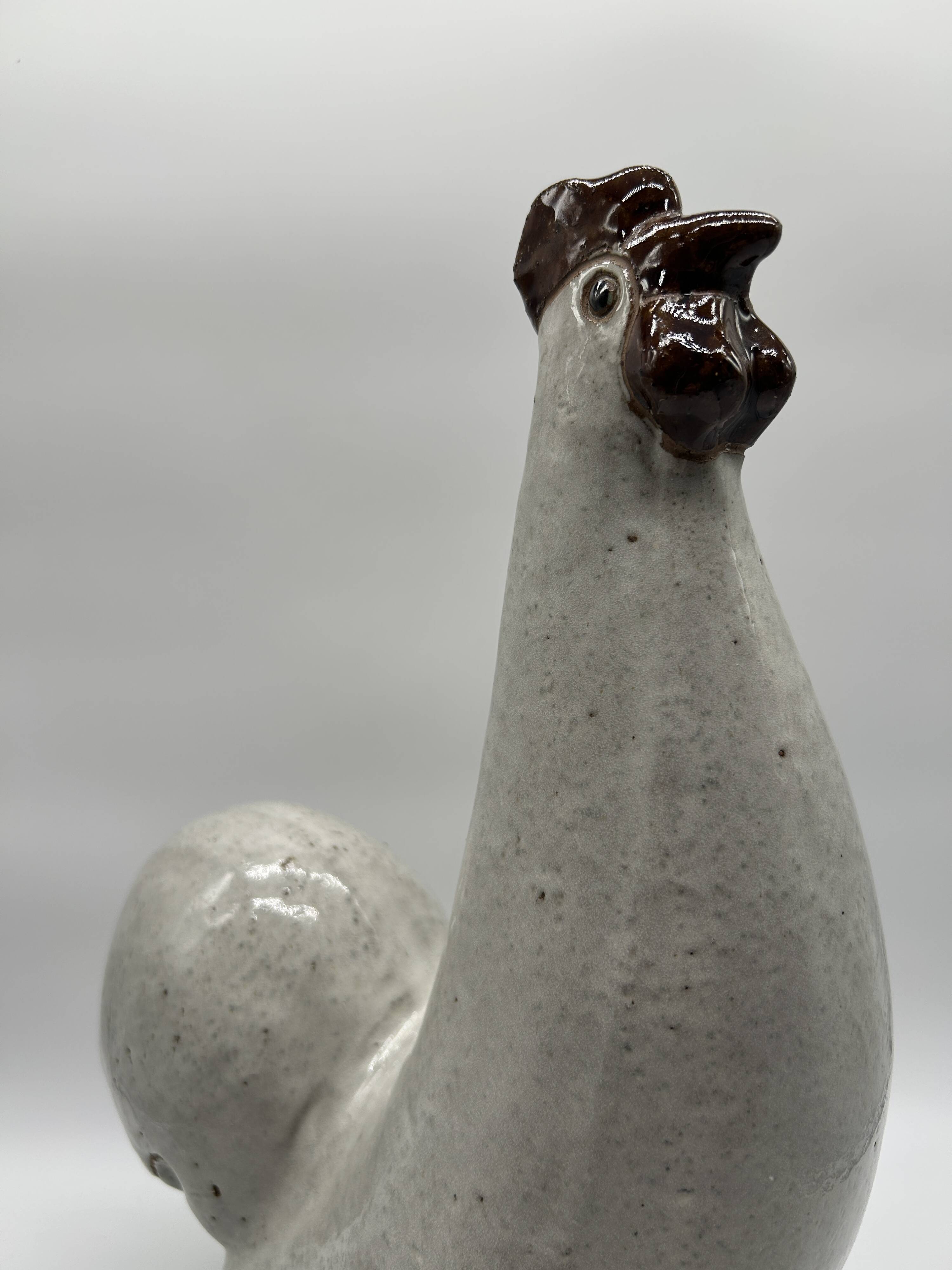 Glazed terracotta rooster
