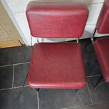 Pair of chrome footed armchairs from the 60s