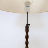 Organic whirlwind floor lamp in stained birch, Art Deco, Sweden, 1940s.