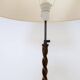 Organic whirlwind floor lamp in stained birch, Art Deco, Sweden, 1940s.