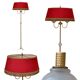 Vintage brass floor lamp in scale and opaline 1950