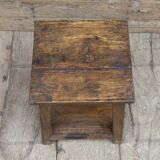workshop stool in Burmese teak