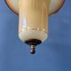 Vintage 1950s glass and brass pendant light.