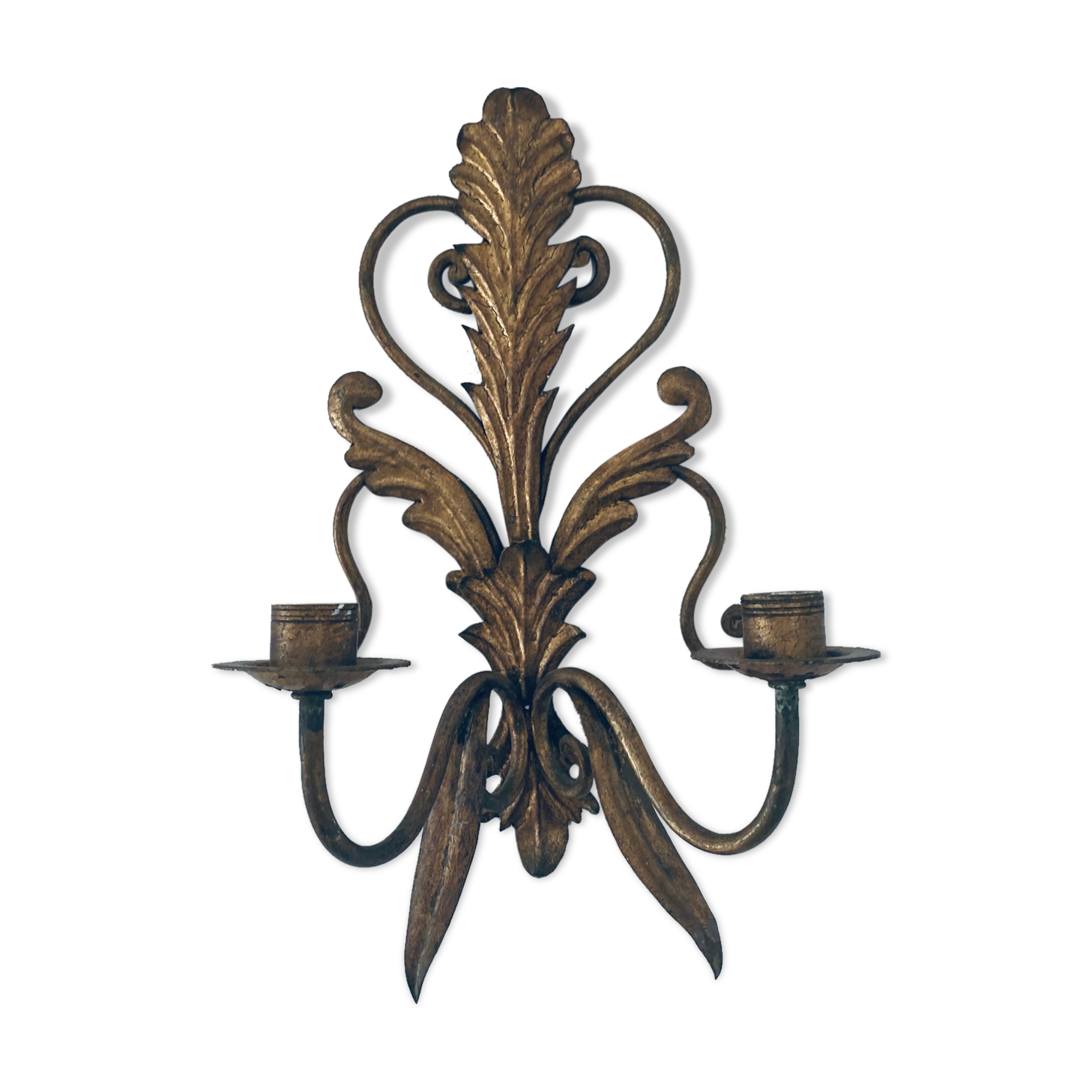 Golden antique wall chandelier
