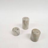 Set of three marble candle sticks, Italy 1970's