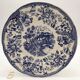6 Flat blue blue plates "Flowers"