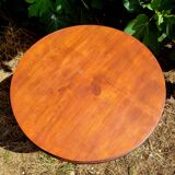 Scandinavian-style round wooden table
