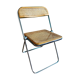 Wooden and caning folding chair "Plia" by G. Piretti for Castelli editions