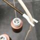 Triple cascade pendant lamp in copper and glass from the modern German space age of the mid-century by Staff, 1960s.