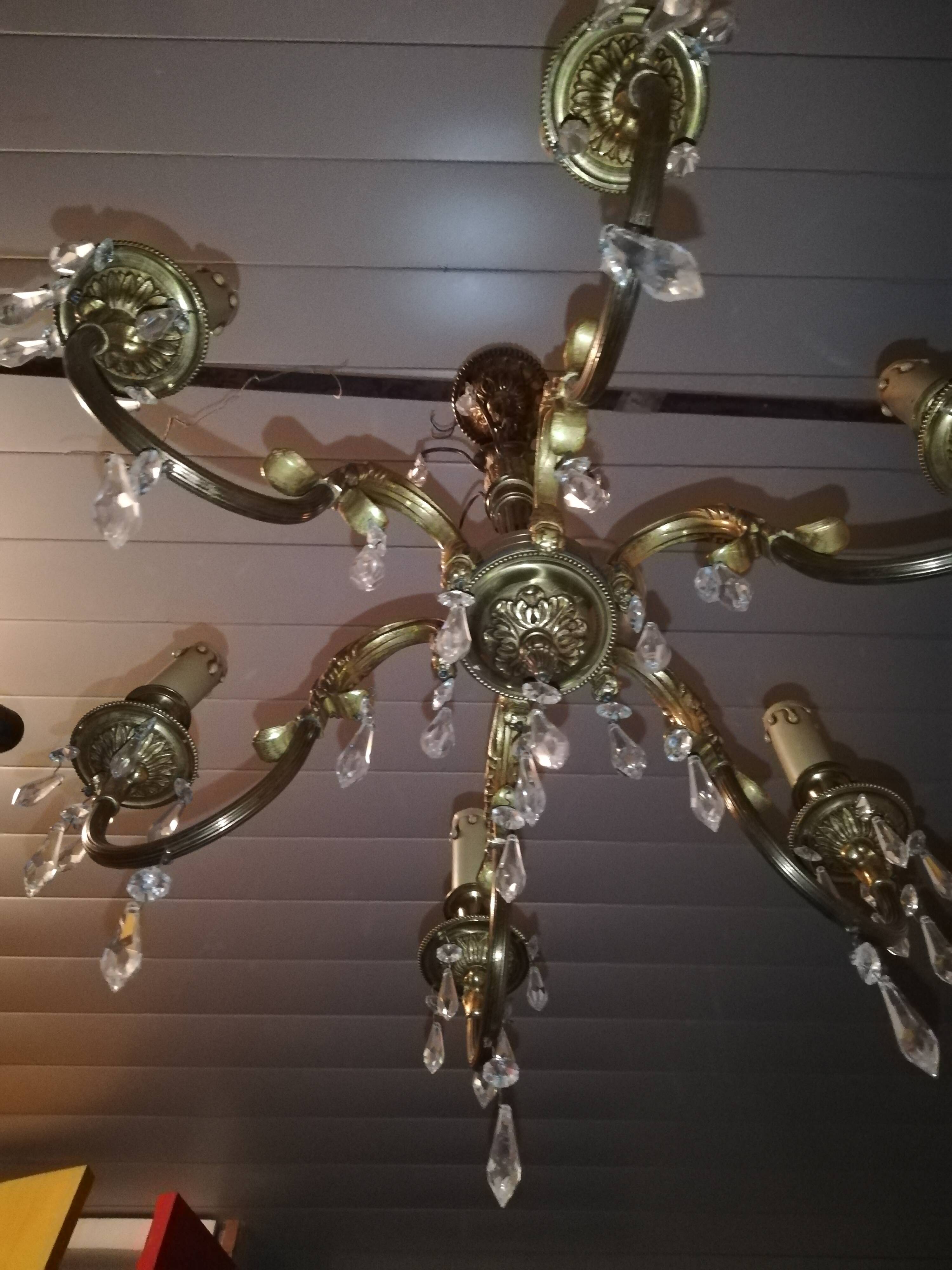 Crystal tassel chandelier 6 candle lights