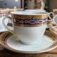 12 tasses à café en porcelaine style Empire