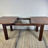 Brutalist solid oak table with 2 extensions from the 1990s.