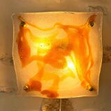Mazzega two-tone glass wall lamp, Italy 1970s