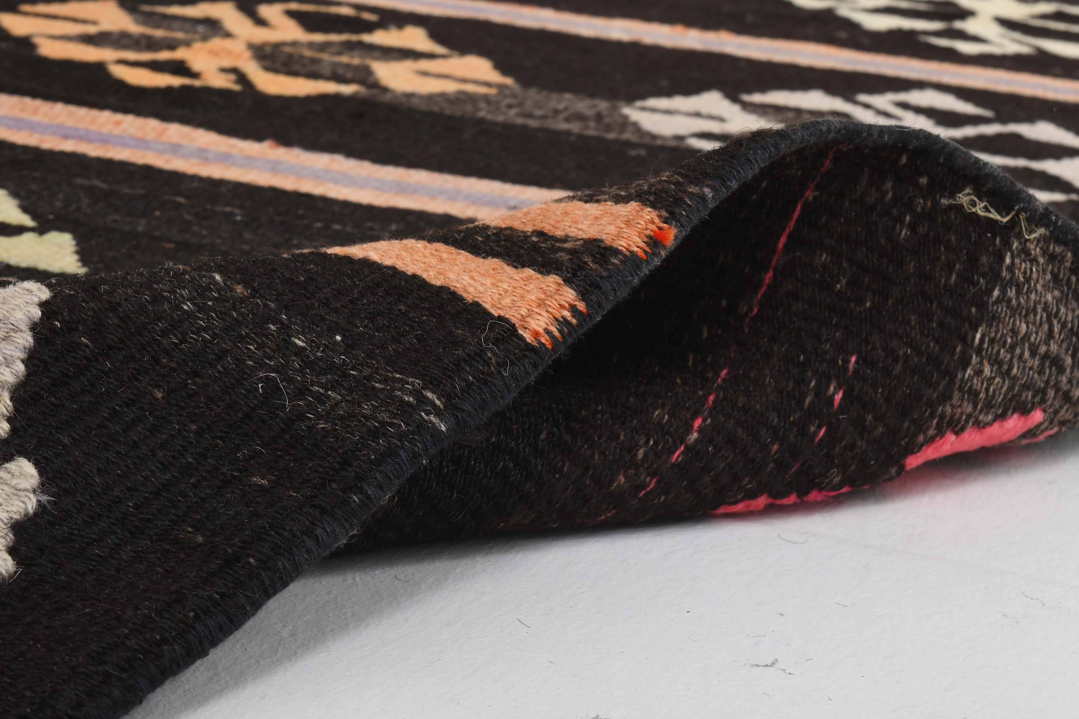 2x7 Salmon Beige Vintage Kilim Runner Rug, 64x226Cm