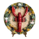 Caldas ceramic Portugal large plate lobster relief decoration