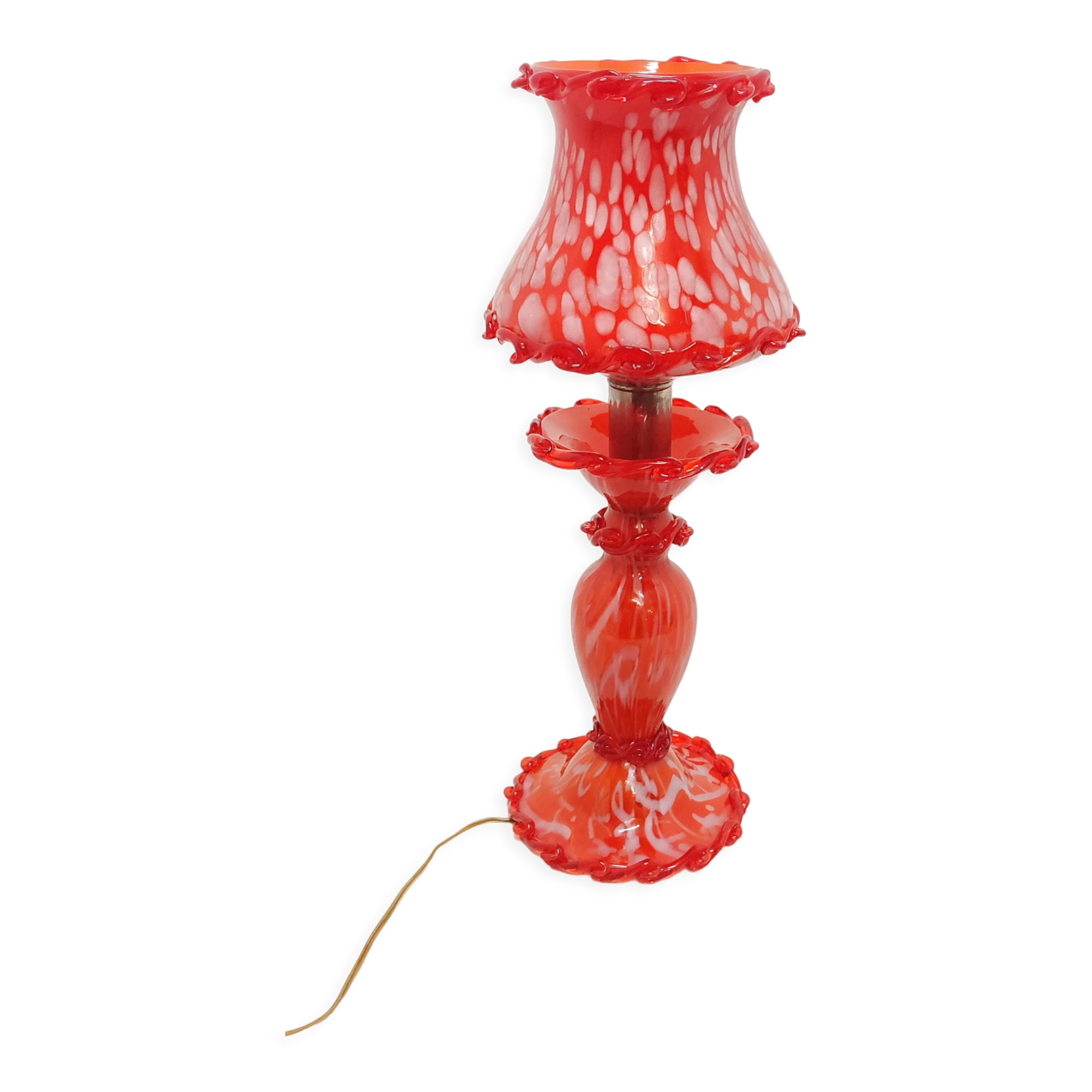 Murano glass table lamp. Italy, 1980