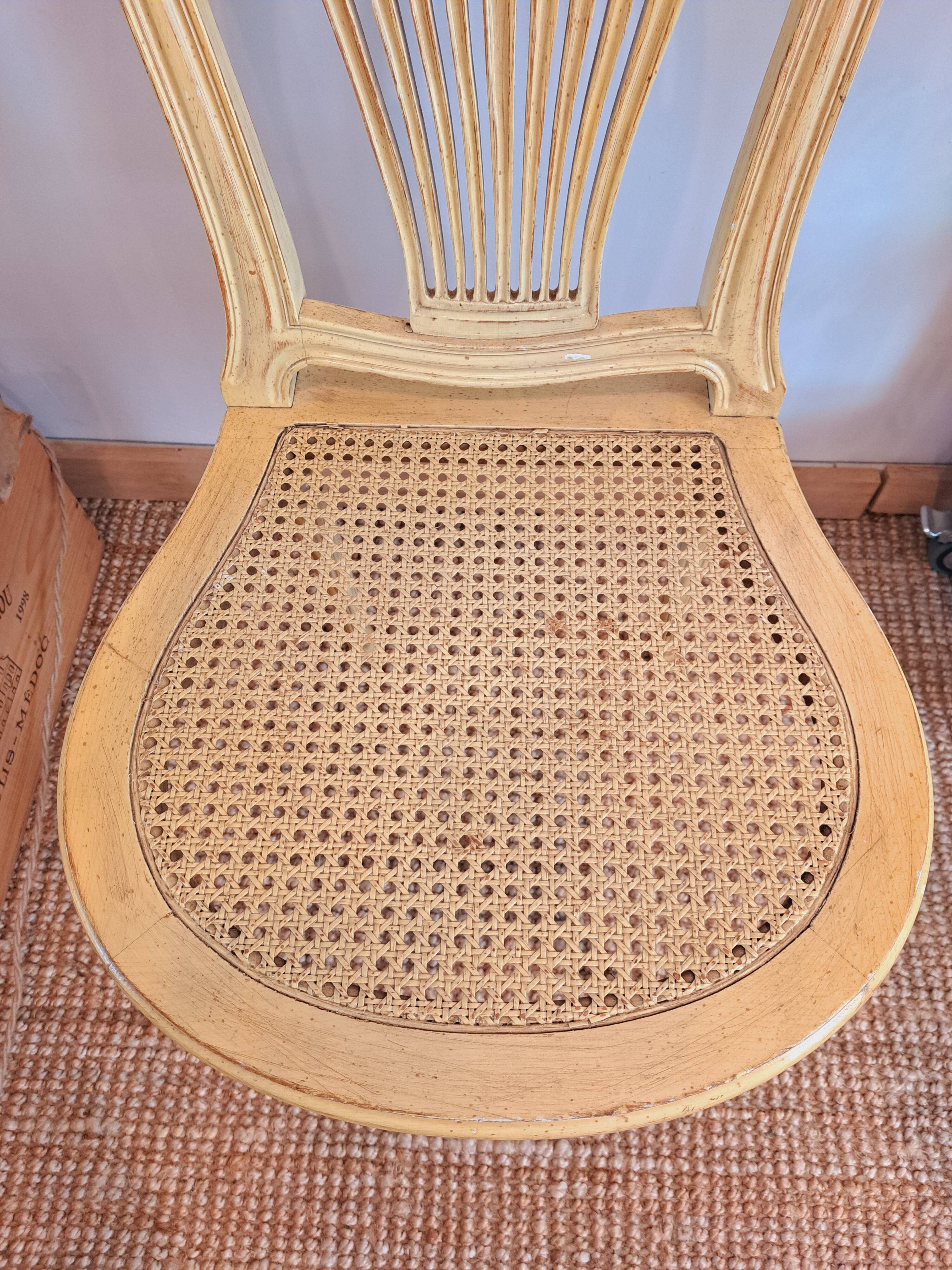 Provencal yellow Louis XVI style chair