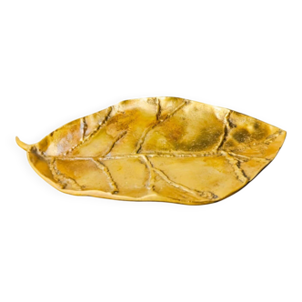 Brutalist leaf tray by David Marshall in bronze, 1980s