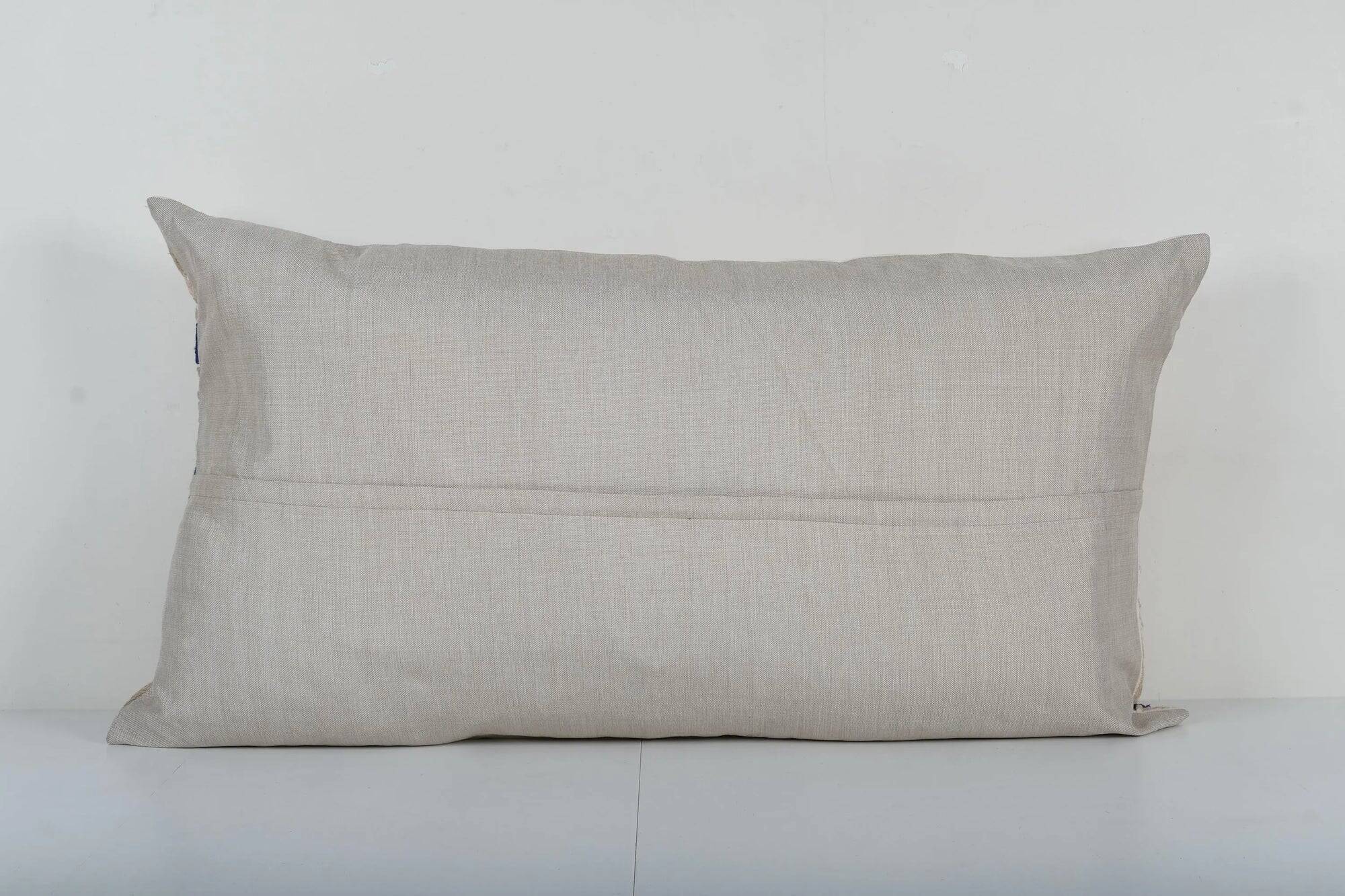 Vintage embroidered cushion cover 61x109 cm