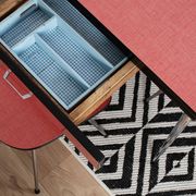 Extendable table and 6 chairs in Formica and stainless steel, brand FURANIA EUROPALU