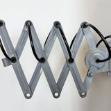 Grey Industrial Scissor Wall Lamp from Elektroinstala, 1960s