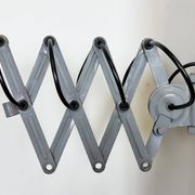 Grey Industrial Scissor Wall Lamp from Elektroinstala, 1960s