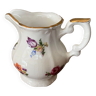 Petit pot à lait ou crémier décor fleurs et liséré doré