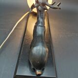 Lamp marble support deer Regulates