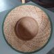 Women's straw hat Chic dress style. Hand-braided natural straw.